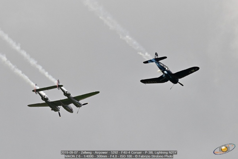 2019-09-07 - Zeltweg - Airpower - 5292 - F4U-4 Corsair - P-38L Lightning N25Y.jpg